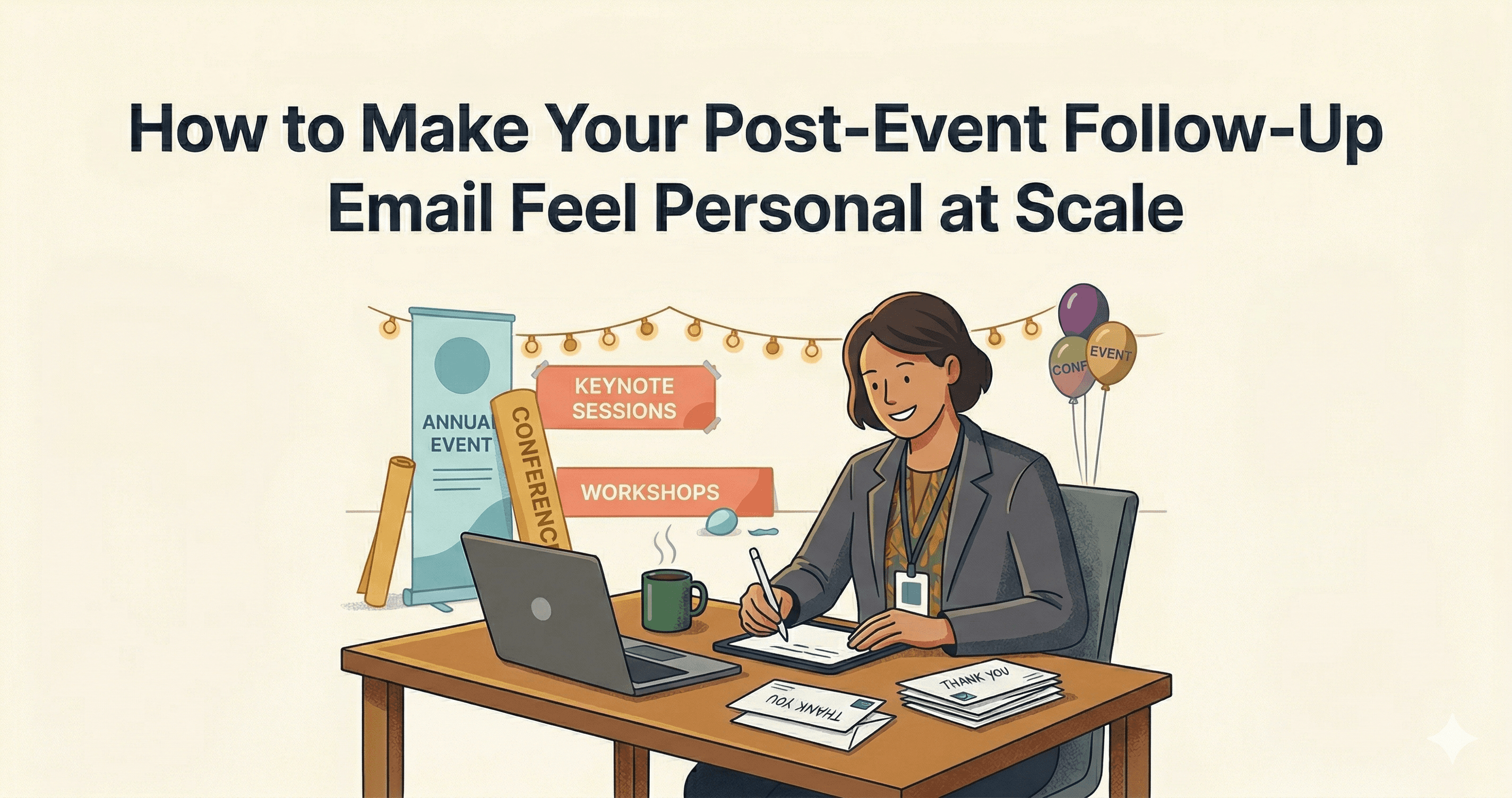 Personalize your post-event thank you notes with specific event photos